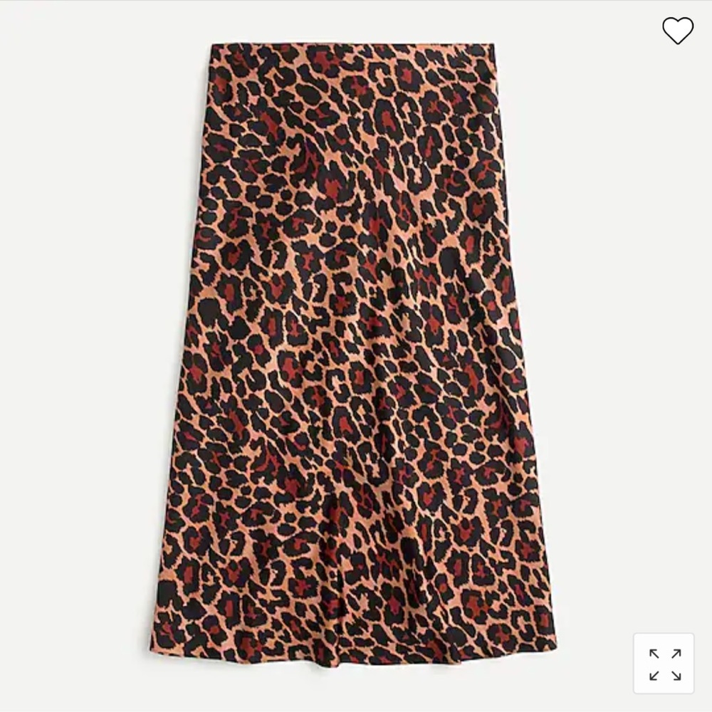 J Crew slip-on skirt. Leopard. XXS. New.